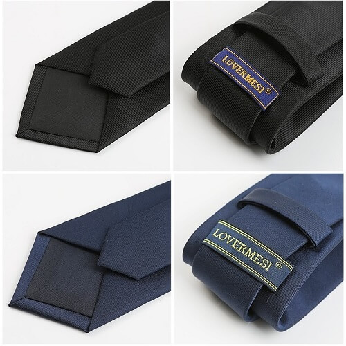 men's bespoke solid tie black