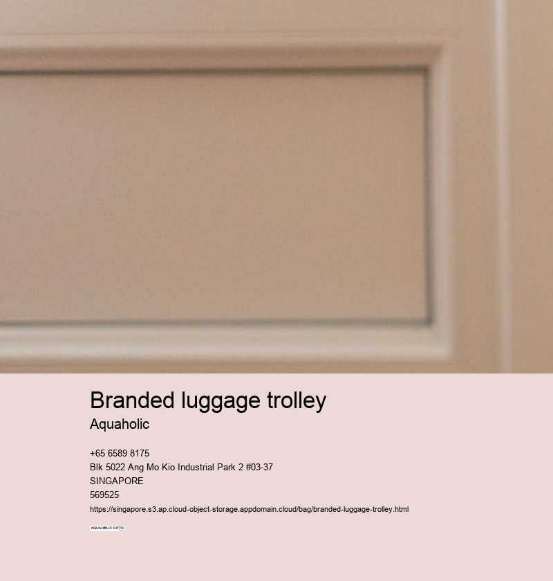 branded luggage trolley
