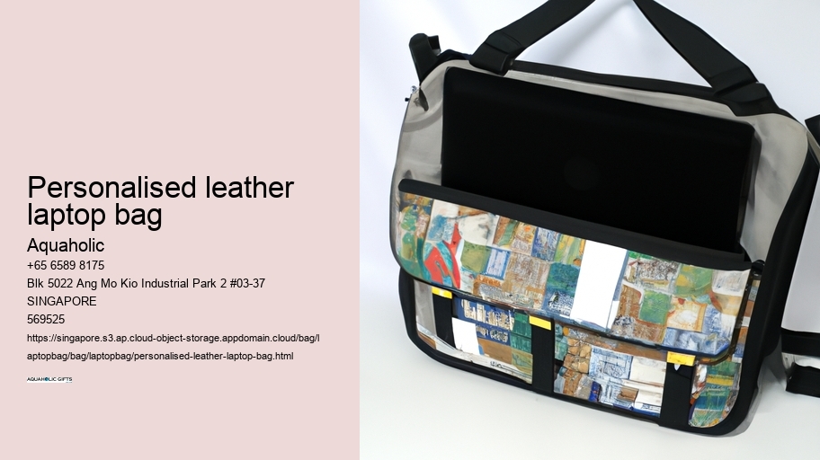 personalised leather laptop bag