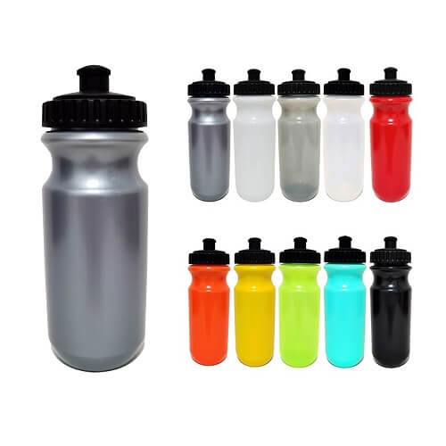 water bottle printed with logo